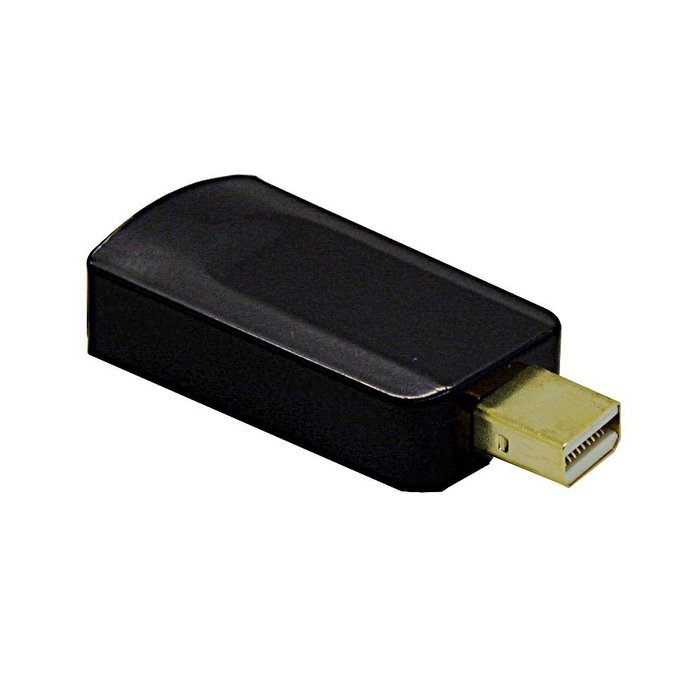 LinkS smallest Mini DisplayPort | Thunderbolt to HDMI Male to Female Adapter in black N16