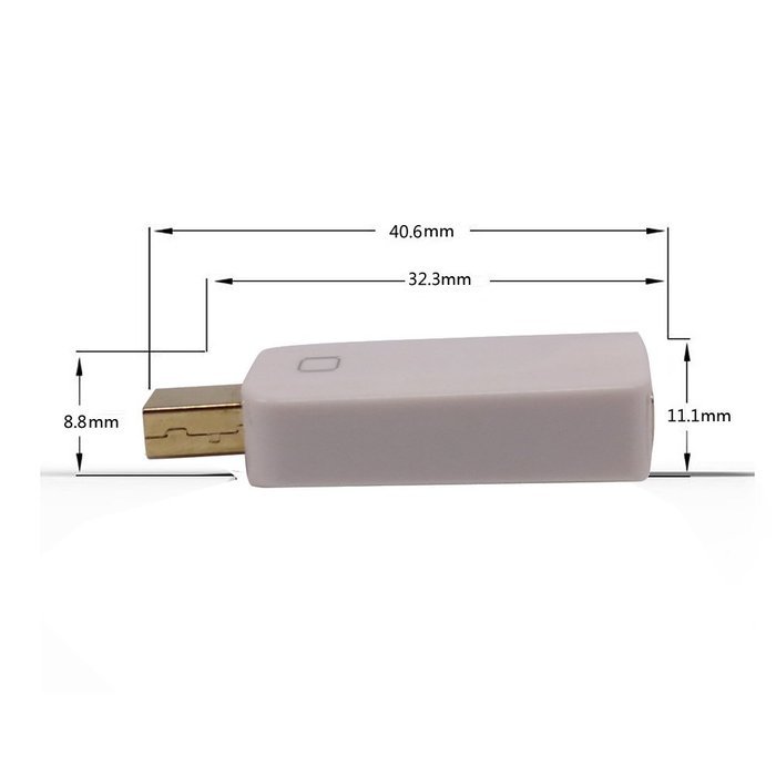 LinkS smallest Mini DisplayPort | Thunderbolt to HDMI Male to Female Adapter in black N18