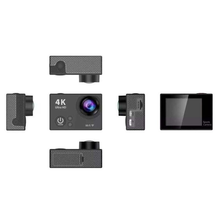 Flymemo H2 Wi-Fi 12MP 1080P FHD 2inch Screen 170&deg; Wide Angle Waterproof Sports Action Camera Supports 4K Recording N3