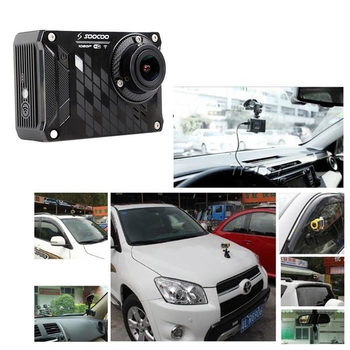 SOOCOO S33WS Pro WiFi Sport Action Camera 1080P 16MP 150 Degree Wide Angle 30M Waterproof DVR FPV with 8G SD Card... N4