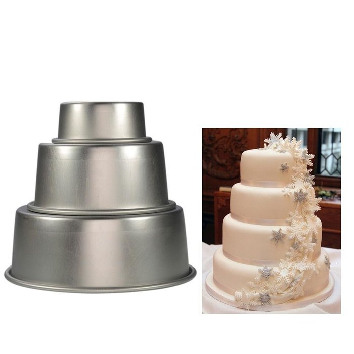Kitchen 4/6/8" Aluminum Alloy Non-stick Round Cake Bake Mould Pan Bakeware Tool N12