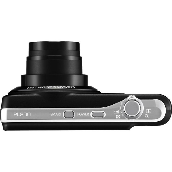 Samsung PL200 - Digital camera - compact - 14.2 Mpix - optical zoom: 7 x - supported memory: SD, SDHC - black N3