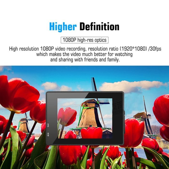 Vetenskap Intelligent WIFI FHD 1080P 2.0 Inch Screen Digital Sports Action Camera, 30M Waterproof 12MP CMOS Camcorder... N4