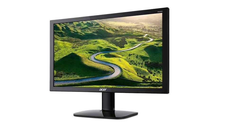 Acer LCD Widescreen Monitor 24" Display, Full HD Screen. 5 ms, Black, LED (Certified Refurbished)