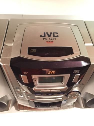 JVC PC-X250 CD Cassette Hype Bass Portable Component System With Remote CDR RW N3