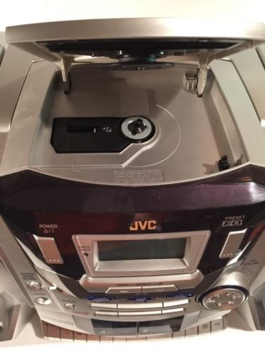 JVC PC-X250 CD Cassette Hype Bass Portable Component System With Remote CDR RW N4