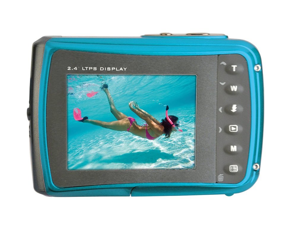 Easypix W1024-I Splash Digital Camera - Ice Blue (10MP Sensor, 4x Digital Zoom, VGA Video with Sound) 2.4 inch... N6