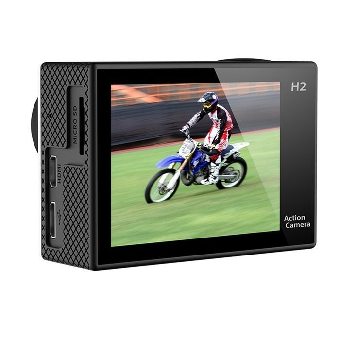 Flymemo H2 Wi-Fi 12MP 1080P FHD 2inch Screen 170&deg; Wide Angle Waterproof Sports Action Camera Supports 4K Recording N5