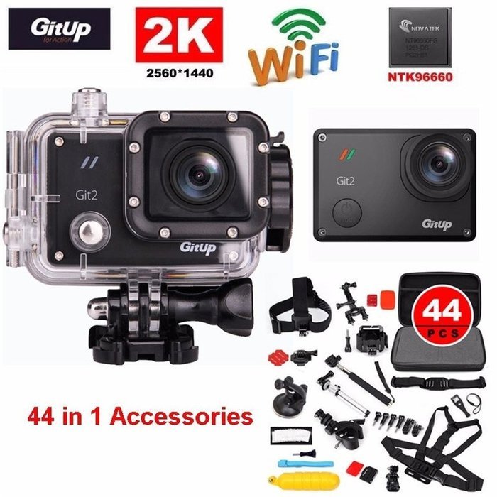 Boblov Gitup Git2 Pro Wireless WiFi 2K 30fps Novatek 96660 1080P Helemet Sports Camera DV Action Camera+44 in1... N7