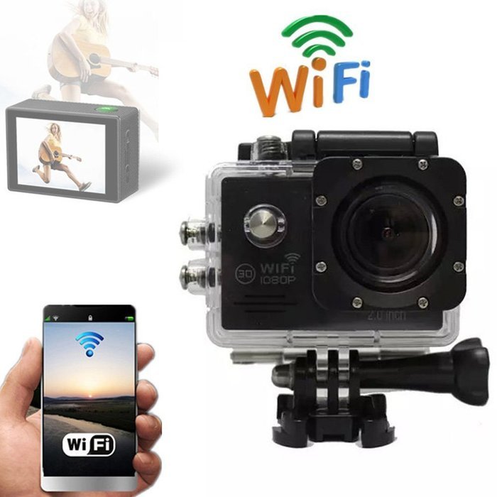 JZHY SJ7000 Action Cam HD Waterproof Wifi Sports Camera 1080p 2.0 Inch LCD 170&iexcl;&atilde; Wide Angle Lens Outdoor Camera... N14