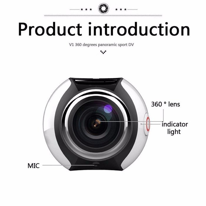 Monderwell Newest 360degree 4k Action Camera Panoramic Virtual reality Ultra HD Panorama Camera 360Degree Sport... N3