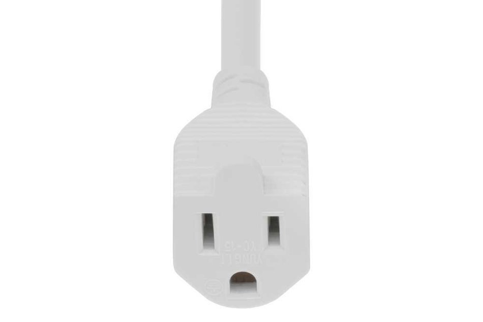 SF Cable, 2ft Ultra Low Profile Angle NEMA 5-15P to 5-15R with 24 inches 16/3 AWG SJT N2