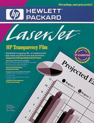 Hewlett Packard Transparency Film Letter A Size For HP Laser Printers 50-Pack