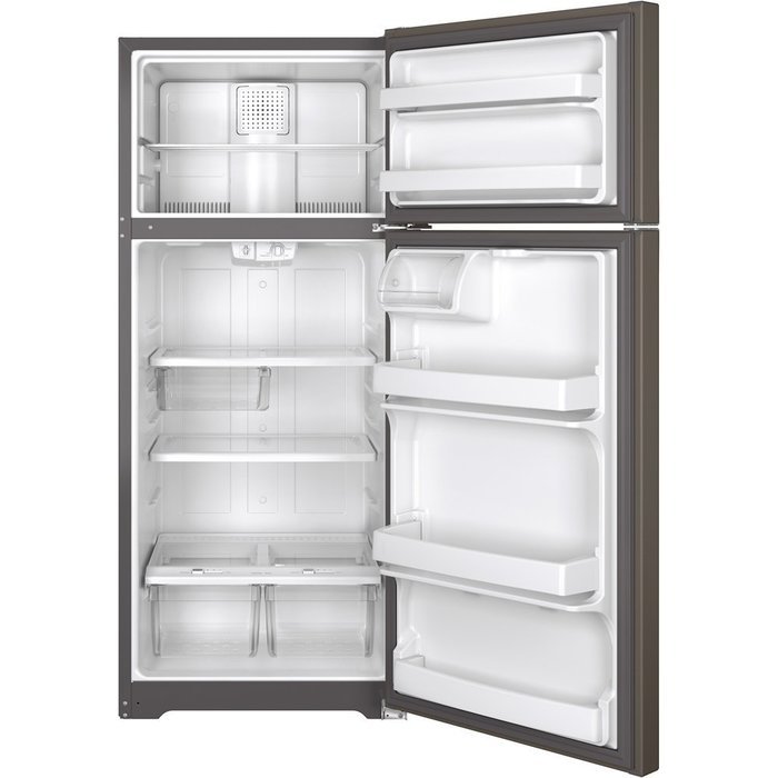 GE GTE18GMHES 17.5 Cu. Ft. Slate Top Freezer Refrigerator - Energy Star