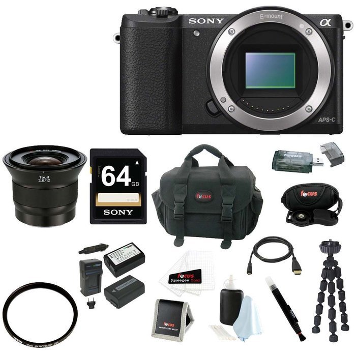 Sony Alpha a6000 24.3MP Camera w/ Zeiss Touit 12mm f/2.8 Lens & Accessory Bundle N3