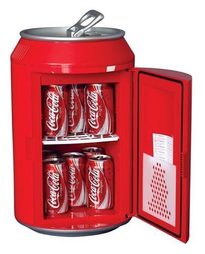 Koolatron CC10G Coca-Cola Can-Shaped 8-Can-Capacity Fridge, Red N3