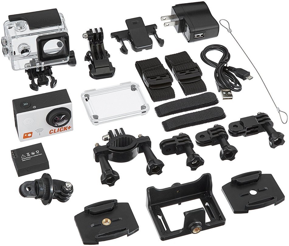ExpertPower CLICK+ 4K / 1080p Action Camera With Sports Kit & Accessories [16MP Sony Sensor With Wifi] N7