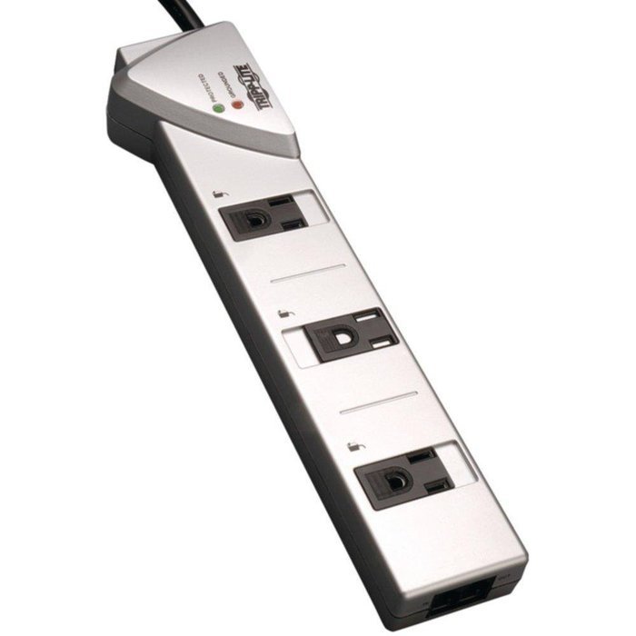 TRIPP LITE TLP707TEL 7-Outlet Surge Protector with Telephone & DSL Protection consumer electronics