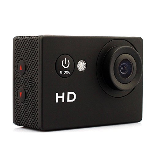 HD Sports Action Camera 120&deg;2G2P Wide-angle Lens USB2.0 Waterproof Housing and Accessories(11 Items) black N5