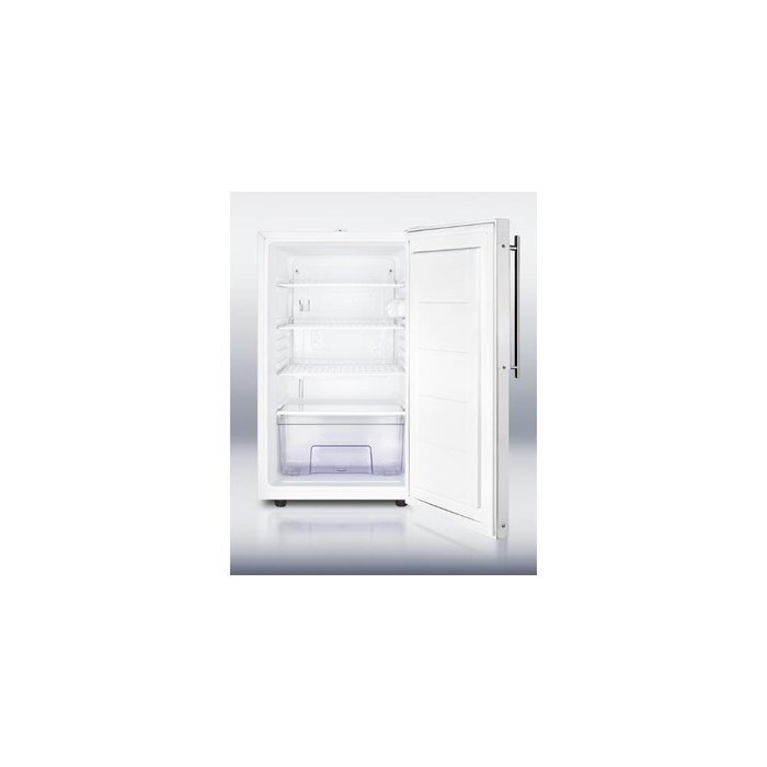 Summit FF511LBI7FR: Commercially listed 20" wide built-in undercounter all-refrigerator, auto defrost with a lock...