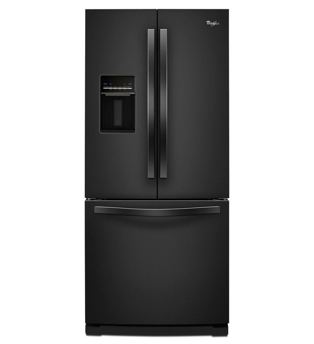 Whirlpool WRF560SEYB 19.5 Cu. Ft. Black French Door Refrigerator - Energy Star N3