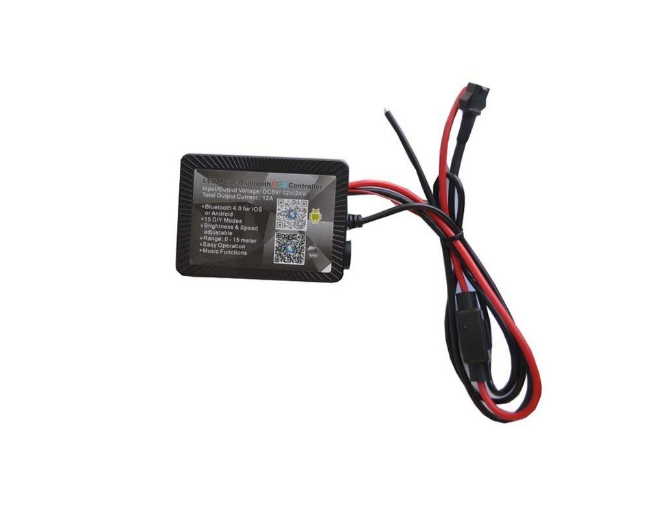 Dc12v 12a Bluetooth LED Music RGB Controler Wireless Ios/android Bluetooth for Motorcycle or Auto