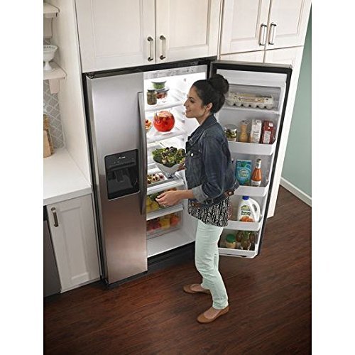 Amana ASD2275BRS 22.0 Cu. Ft. Stainless Steel Side-By-Side Refrigerator ...