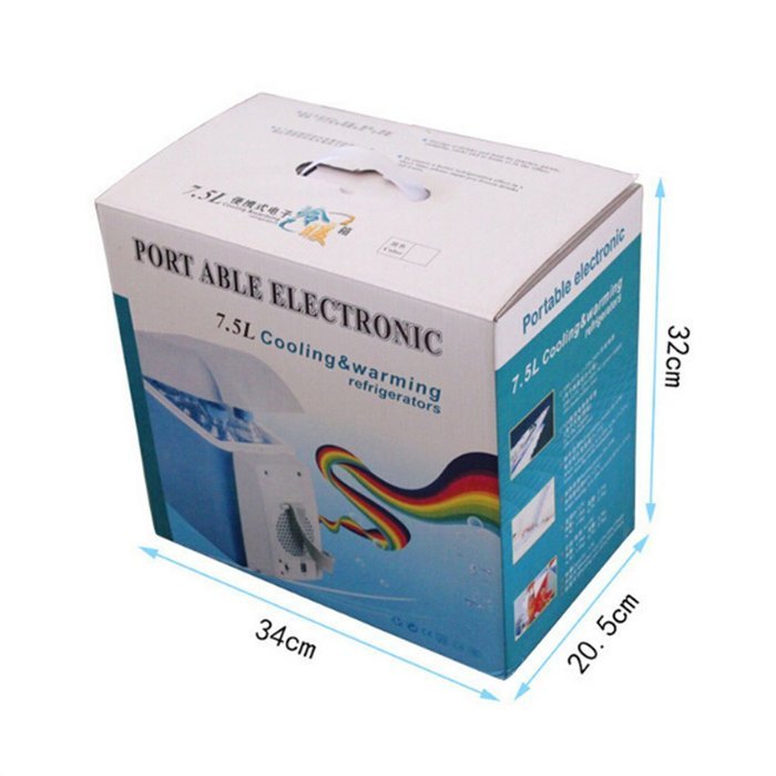 12V Car Refrigerator Car Hot and Cold Box 7.5 L Dual-Use Portable Car Mini Refrigerator CZBX01A N2
