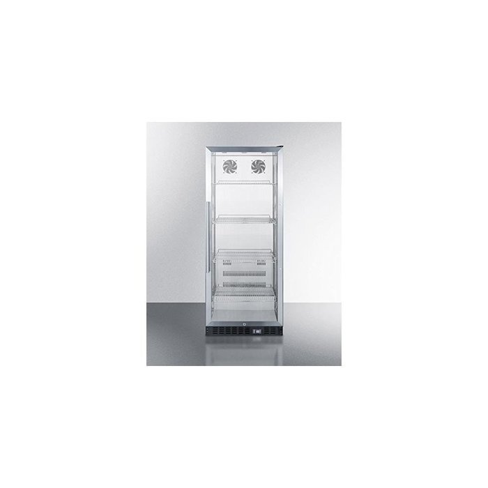 SCR1156CSS Commercial beverage merchandiser with 11 cu.ft. capacity, SS interior, self-closing door, digital thermostat...