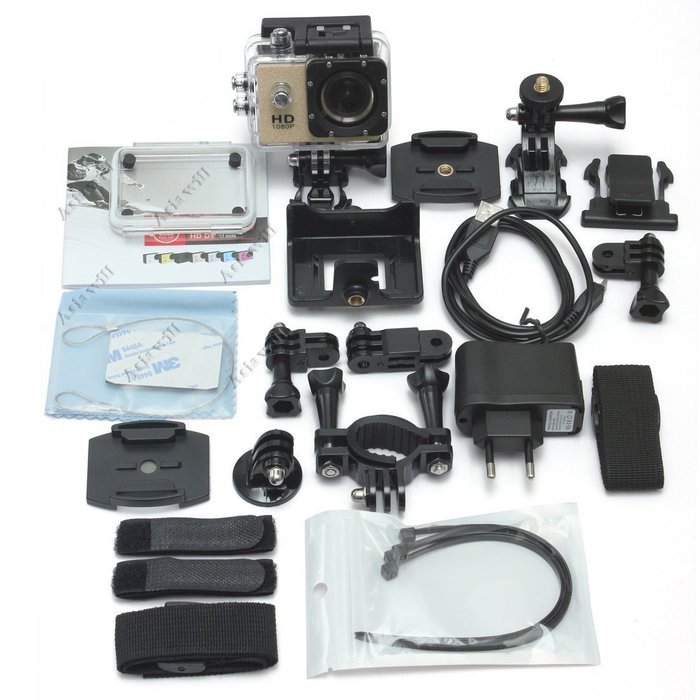 Asiawill&reg; 1.5" TFT 12.0 MP 2/3" CMOS 1080P Full HD Outdoor Sports Digital Video Camera Waterproof Camera / Wide... N14