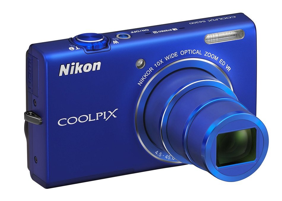 Nikon COOLPIX S6200 16 MP Digital Camera with 10x Optical Zoom NIKKOR ED Glass Lens and HD 720p Video (Red) N13