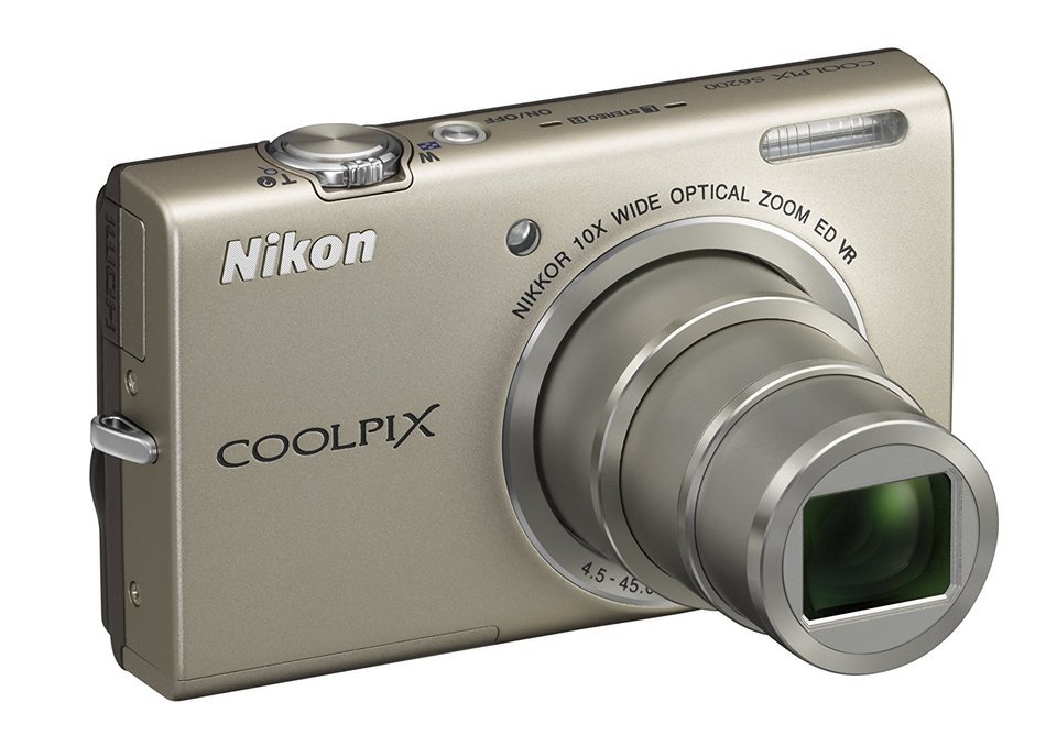 Nikon COOLPIX S6200 16 MP Digital Camera with 10x Optical Zoom NIKKOR ED Glass Lens and HD 720p Video (Red) N16