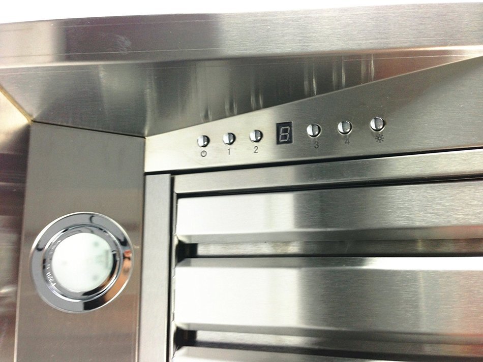 40"x15" Range Hood Insert Pro"stainless Steel with Baffle Filters 1200cfm N3