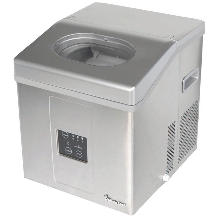 MAGIC CHEF MCIM30SST 30lb-Capacity Stainless Steel Portable Ice Maker