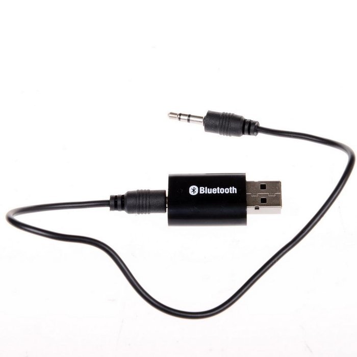 Coomoors USB Bluetooth Audio Music Receiver Adapter with 3.5 mm Stereo Output Black Color N3