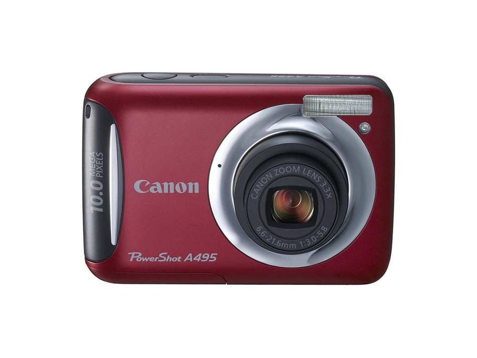 Canon Digital Camera PowerShot A495 (Red) PSA495(RE) - International Version N3