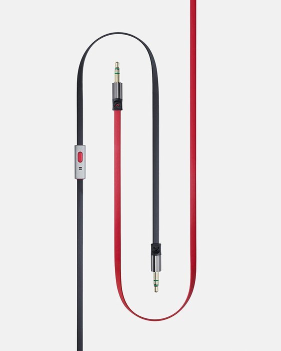 Status Audio 3.5mm Flat Headphone Cables (2 Pack, Male-to-Male) -- Universal one-button remote/mic. Extended length...