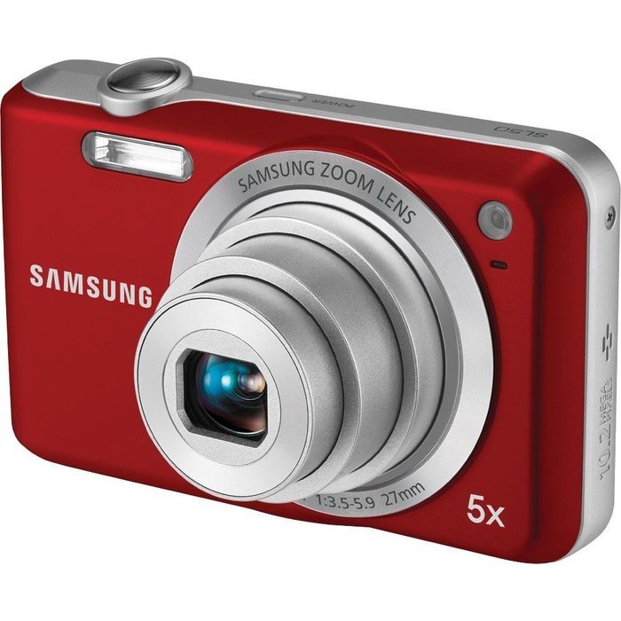 Samsung SL50 10.2 MP Digital Camera with 5X Optical Zoom and 2.5-Inch LCD Display (Red) N3