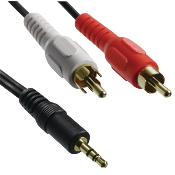 Axis 41360 3.5 MM Stereo Plug 2 Rca Plugs Y-Adapter (3 Feet)