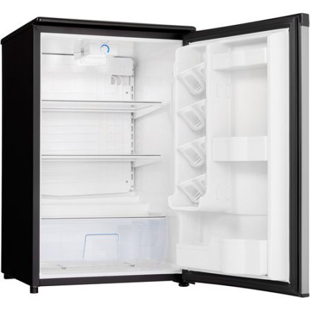 Danby Designer DAR044A5BSLDD 4.4 cu ft Automatic Defrost Compact All Refrigerator 120 volts, Spotless Silver N3