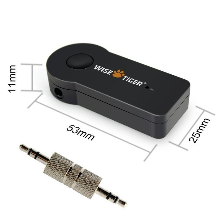 WISE TIGER Bluetooth Receiver 3.5mm Interface Wireless Car Kit Stereo Adapter N5