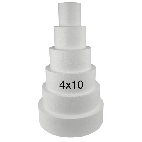 Round 4" Cake Dummies - Set of 4 (4" High by 8" 10" 12" 14")