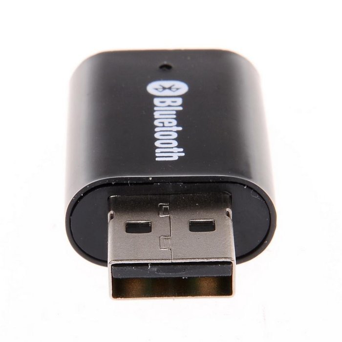 Coomoors USB Bluetooth Audio Music Receiver Adapter with 3.5 mm Stereo Output Black Color N5
