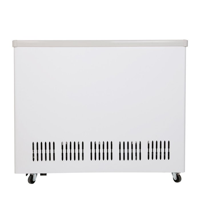 226L Double-Temperature Glass Display Showcase Ice Cream Freezing Chest Deep Freezer Beer Beverages Merchandise... N3