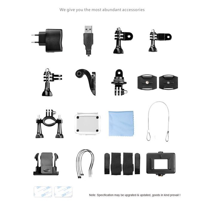 Reaches Sj7000 Waterproof Dual-band Wifi Action Sports Camera 1080p 2.0 Inch 170&deg; Wide Angle Lens and 4x Zoom N15