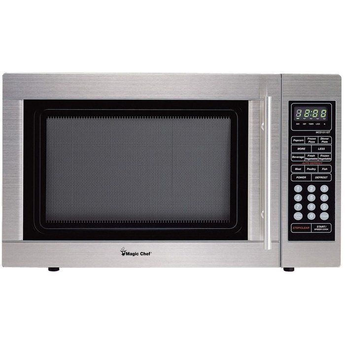 MAGIC CHEF MCD1311ST 1.3 Cubic-ft, 1,100-Watt Microwave with Digital Touch (Stainless Steel)