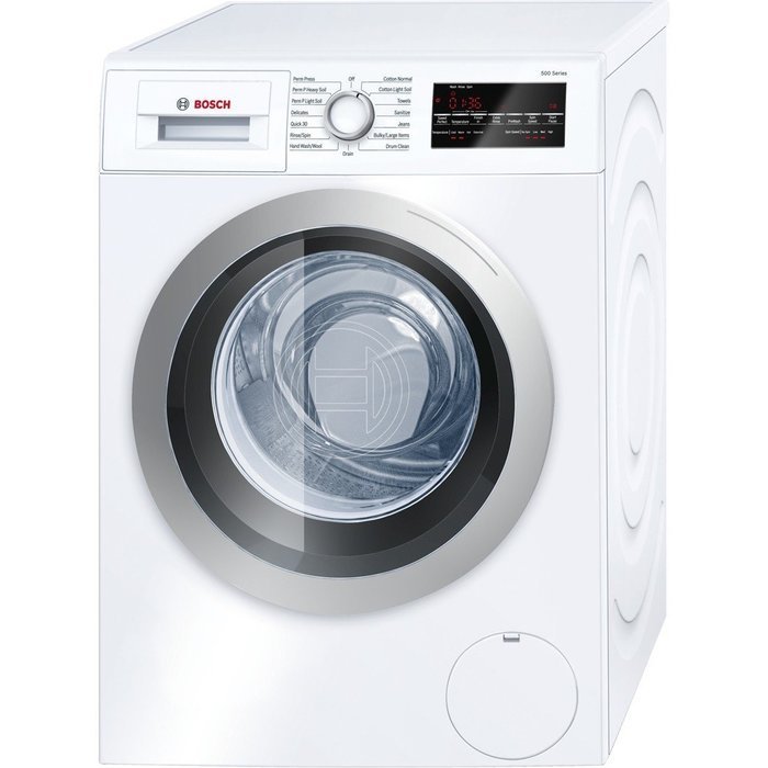 Bosch WAT28401UC 500 2.2 Cu. Ft. White Stackable Front Load Washer - Energy Star