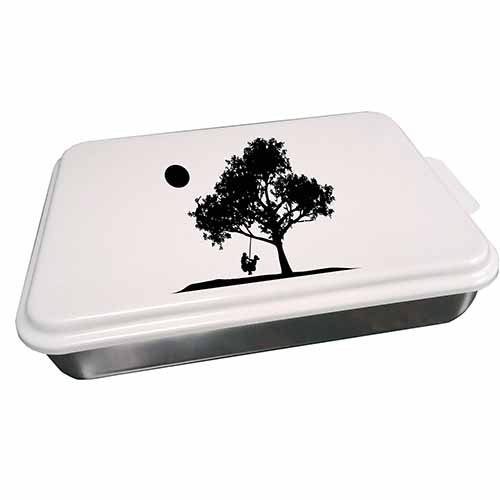 NescoAmericanHarvest NCP-A-6 Boy And Girl On Swing Cake Pan - Ivory