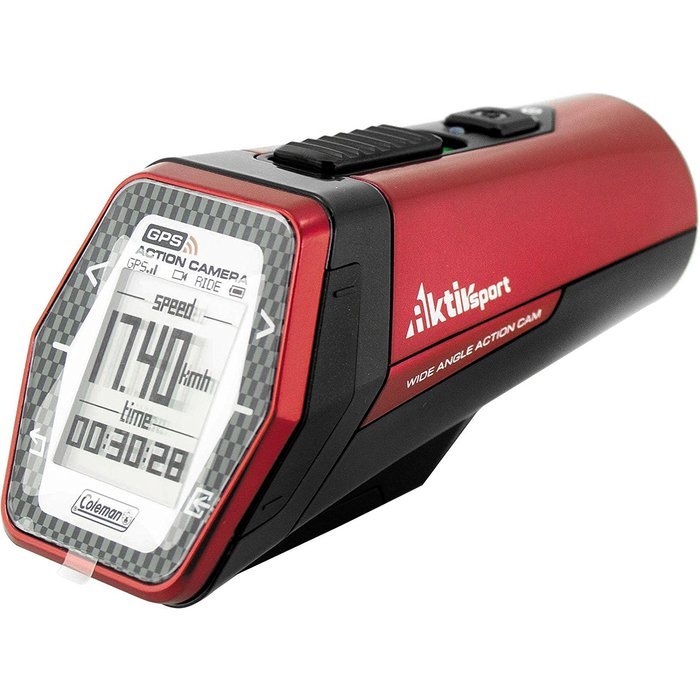 Coleman Aktivsport CX9WP GPS HD Video Action Camera Camcorder (Red) with 32GB Card + Car Suction Cup & Dashboard... N4