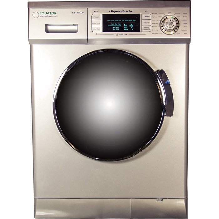 1.6 cu. ft. Super Combination Washer and Electric Dryer Finish: Silver